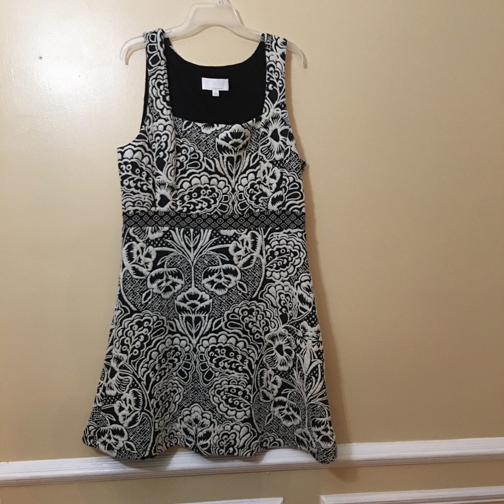 ETTITWA  ANTHROPOLOGIE BLACK AND WHITE DRESS